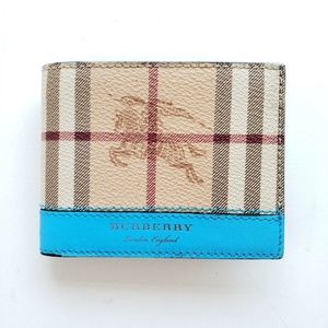Burberry Vintage Check Two-tone Wallet - Blue